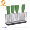 stainless steel 5pcs cheese knife block sets